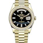 Rolex Day-Date 40 228348RBR (2022) - Black dial 40 mm Yellow Gold case (1/2)