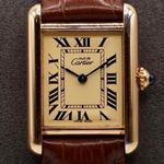 Cartier Tank 2415 (Unknown (random serial)) - Champagne dial 22 mm Gold/Steel case (3/7)