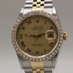 Rolex Datejust 36 16233 (1995) - Champagne dial 36 mm Gold/Steel case (1/8)