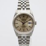 Rolex Datejust 36 16234 (1990) - Zilver wijzerplaat 36mm Staal (1/8)