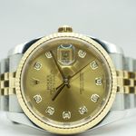 Rolex Datejust 36 116233 (2014) - Champagne wijzerplaat 36mm Goud/Staal (2/8)