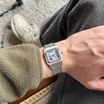 Cartier Santos Galbée 1564 (2000) - Blue dial 29 mm Steel case (3/8)