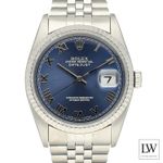 Rolex Datejust 36 16234 (1997) - Blauw wijzerplaat 36mm Staal (8/8)