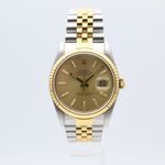 Rolex Datejust 36 16233 (1990) - Gold dial 36 mm Gold/Steel case (1/8)