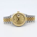Rolex Datejust 36 16233 (1990) - Gold dial 36 mm Gold/Steel case (7/8)