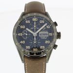 TAG Heuer Carrera Calibre 16 CV2A84.FC6394 (2018) - Zwart wijzerplaat 43mm Titanium (1/8)