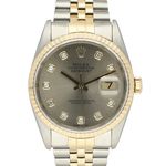 Rolex Datejust 36 16233 (1996) - Grey dial 36 mm Gold/Steel case (2/8)
