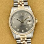 Rolex Datejust 36 16233 (1996) - Grey dial 36 mm Gold/Steel case (1/8)