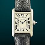 Cartier Tank WSTA0042 (2020) - White dial 29 mm Silver case (1/8)