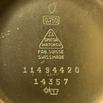 Omega Vintage 14357 (1956) - White dial 32 mm Yellow Gold case (5/8)