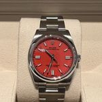 Rolex Oyster Perpetual 36 126000 (2022) - Red dial 36 mm Steel case (4/5)