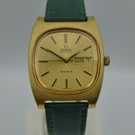 Omega Vintage Geneve automatic cal. 1012 ref 166.0190 gold pl vintage 70s (1970) - Gold dial 36 mm Steel case (2/8)