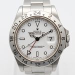 Rolex Explorer II 16570 (1995) - Wit wijzerplaat 40mm Staal (1/8)