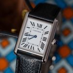 Cartier Tank WSTA0041 (2022) - White dial 34 mm Steel case (3/6)