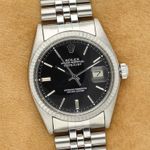 Rolex Datejust 36 16014 (1985) - Zwart wijzerplaat 36mm Staal (1/8)