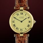 Cartier Vermeil 590003 (1990) - Champagne dial 30 mm Silver case (1/8)