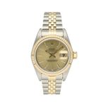 Rolex Lady-Datejust 69173 (1996) - Champagne wijzerplaat 26mm Goud/Staal (2/8)