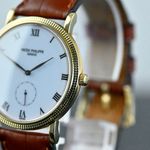 Patek Philippe Calatrava 3919 (1996) - White dial 33 mm Yellow Gold case (8/8)