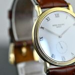 Patek Philippe Calatrava 3919 (1996) - White dial 33 mm Yellow Gold case (7/8)