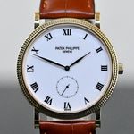 Patek Philippe Calatrava 3919 (1996) - White dial 33 mm Yellow Gold case (6/8)