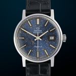 Omega Genève 166.0098 (1972) - Blue dial 35 mm Steel case (1/8)