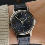 Omega Genève 166.0098 (1972) - Blue dial 35 mm Steel case (2/8)