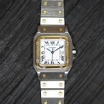 Cartier Santos 2961 (1990) - White dial 29 mm Gold/Steel case (2/8)