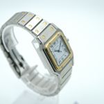 Cartier Santos 2961 (1990) - White dial 29 mm Gold/Steel case (5/8)