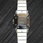Cartier Santos 2961 (1990) - White dial 29 mm Gold/Steel case (3/8)