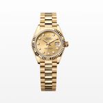 Rolex Lady-Datejust 279178 (2021) - Champagne wijzerplaat 28mm Geelgoud (1/1)