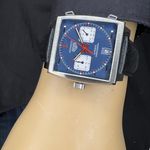 TAG Heuer Monaco Calibre 11 CAW211P.FC6356 (2024) - Blauw wijzerplaat 39mm Staal (3/8)