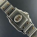 Cartier Santos Galbée 1057930 (1995) - Champagne dial 23 mm Gold/Steel case (7/8)