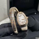 Bulgari Serpenti 102237 SP35C6SPGD.1T (Onbekend (willekeurig serienummer)) - Zilver wijzerplaat 35mm Staal (4/4)