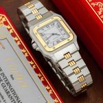 Cartier Santos 2961 (Unknown (random serial)) - White dial 29 mm Gold/Steel case (5/8)