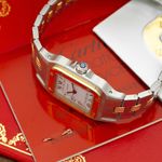 Cartier Santos 2961 (Unknown (random serial)) - White dial 29 mm Gold/Steel case (3/8)