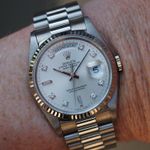 Rolex Day-Date 36 18239 (1990) - Zilver wijzerplaat 36mm Witgoud (2/6)
