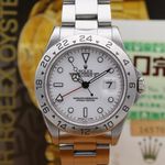 Rolex Explorer II 16570 (1996) - Wit wijzerplaat 40mm Staal (1/8)