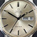 Omega Genève 166.0117 (1975) - White dial 35 mm Steel case (8/8)