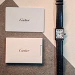 Cartier Tank WSTA0060 (2024) - White dial 30 mm Steel case (8/8)