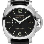 Panerai Luminor Marina 1950 3 Days Automatic PAM00392 (Onbekend (willekeurig serienummer)) - Zwart wijzerplaat 42mm Staal (1/1)