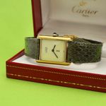 Cartier Tank Large (1980) - White dial 30 mm Silver case (8/8)