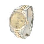 Rolex Datejust 16233 (1993) - Champagne wijzerplaat 36mm Goud/Staal (5/8)