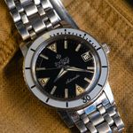 Zodiac Sea Wolf 1750B (1963) - Black dial 35 mm Steel case (1/8)