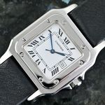 Cartier Santos 2960 (1980) - Wit wijzerplaat 29mm Staal (1/8)