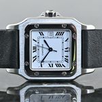 Cartier Santos 2960 (1980) - Wit wijzerplaat 29mm Staal (2/8)