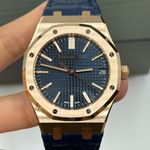 Audemars Piguet Royal Oak Selfwinding 15510OR.OO.D315CR.01 (2023) - Blauw wijzerplaat 41mm Roségoud (7/8)