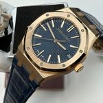 Audemars Piguet Royal Oak Selfwinding 15510OR.OO.D315CR.01 (2023) - Blauw wijzerplaat 41mm Roségoud (1/8)