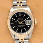 Rolex Lady-Datejust 69173 (1995) - Zwart wijzerplaat 26mm Goud/Staal (1/8)