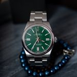 Rolex Oyster Perpetual 41 134300 (2025) - Groen wijzerplaat 41mm Staal (1/4)