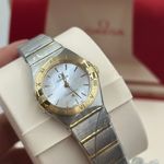 Omega Constellation Quartz 131.20.25.60.05.002 (2023) - Pearl dial 25 mm Gold/Steel case (5/8)